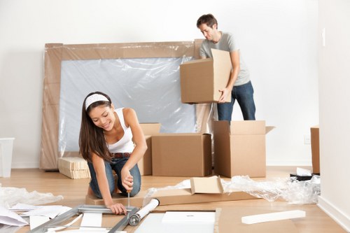 Man and van team preparing items safely before a move