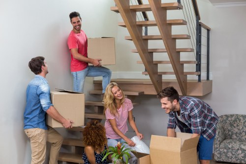 Flat removals planning in Tooting with packed moving boxes