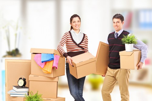Safe manual handling during a van loading operation