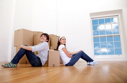 Student household items prepared for a move in Tooting