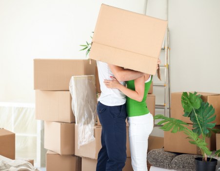 Furniture and household items being loaded for a Tooting move