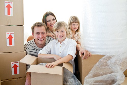 Efficient packing boxes ready for storage or moving in Tooting