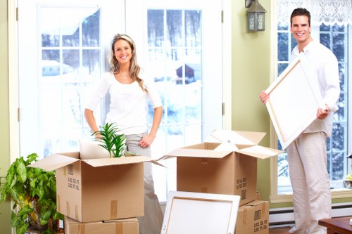 Removals team preparing a flat or house move near Tooting Broadway